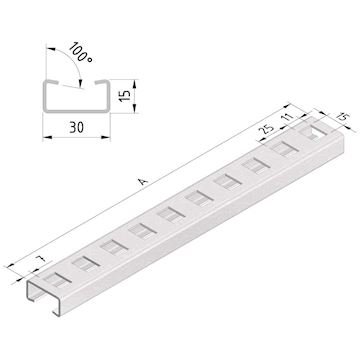 SP15-100-PG Draagprofiel